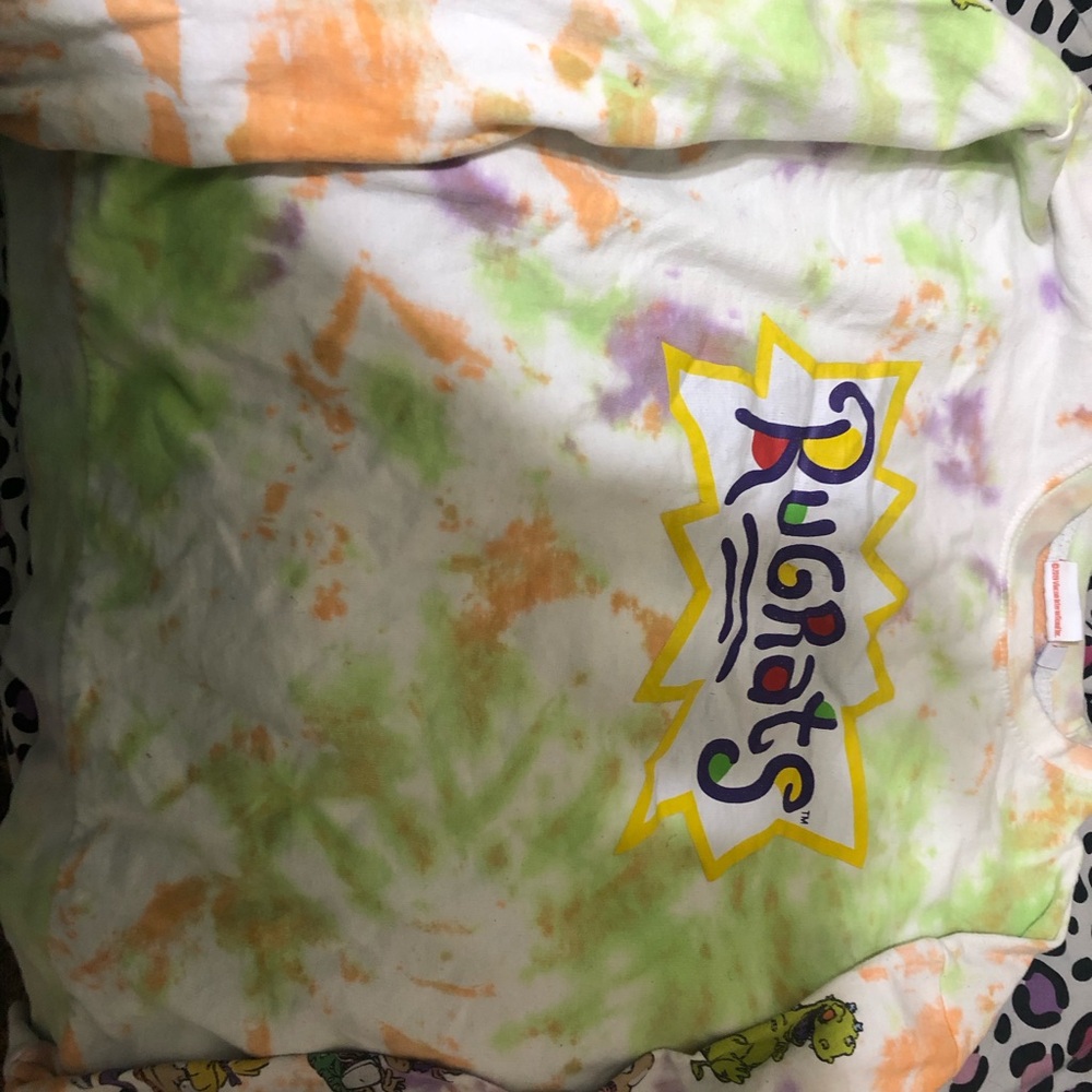 Nickelodeon Rugrats Tie-Dye Sweater - Orange, Green, Purple